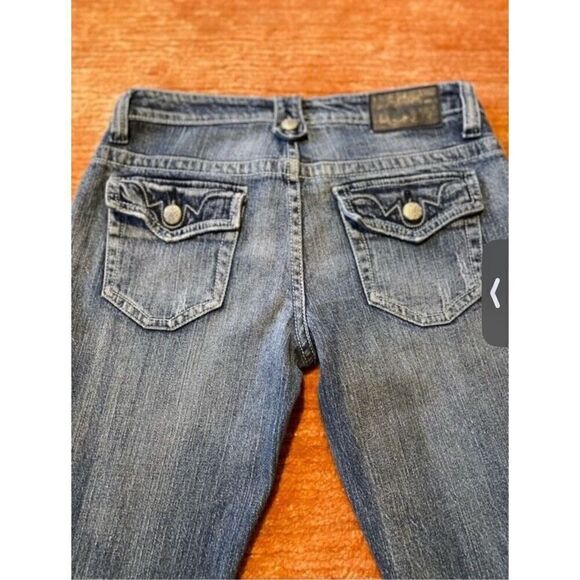 Karma Blue Ultra Stretch Skinny  Destroyed Jeans Women’s Size 5 (XS) - Picture 2 of 8